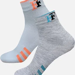 FIMS Men Pack Of 2 Striped Crew Ankle Length Socks-48