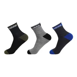 ADIDAS Men Pack Of 3 Patterned Ankle Length Socks-13