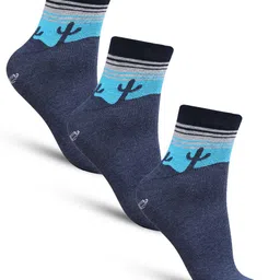 Dollar Socks Men Pack Of 3 Cotton Patterned Ankle Length Socks-image-92