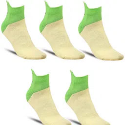 Dollar Socks Men Pack Of 5 Colorblocked Ankle Length Socks-49