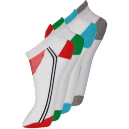 FRENCHIE Men Pack Of 4 Assorted Pattarned Breathable Cotton Ankle Length Socks-2
