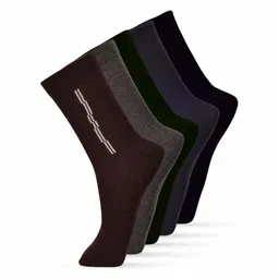 VIP Men Pack Of 5 Printed Cotton Calf Length Socks-53