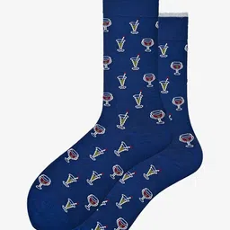 Soxytoes Men Patterned Cotton Calf Length Socks-49