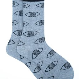 Soxytoes Men Grey & Black Patterned Calf Length  Cotton Socks-9