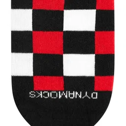 Dynamocks Unisex Red & White Checked Ankle-Length Socks image 2