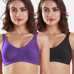 Sonari Pack Of 2 Purple & Black Bra-28