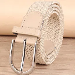 ZORO Men Beige Braided Belt-image-58