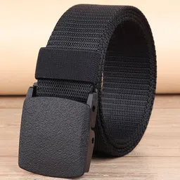 ZORO Men Black Canvas Belt-image-68