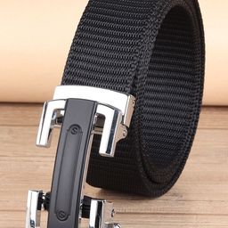 ZORO Men Black Canvas Belt-image-78
