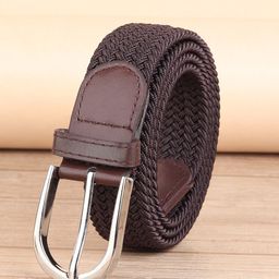 ZORO Men Brown Textured Canvas Belt-image-31