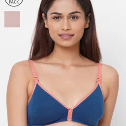 Inner Sense Blue Set of 2 Solid Non-Wired Non Padded Maternity Sustainable Bras IMB006A_6E-picture-58