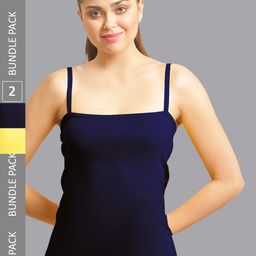 FABR Pack Of 2 Ribbed Cotton Bio Wash Skin Friendly Camisoles-image-64