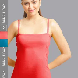 FBAR Pack Of 2 Non-Padded Pure Cotton 180 GSM Camisoles-image-98