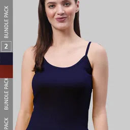 FBAR Pack Of 2 Non-Padded Pure Cotton Camisoles-image-95