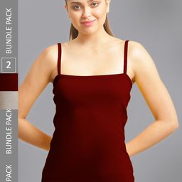 FBAR Pack Of 2 Non Padded Cotton Camisoles-image-28