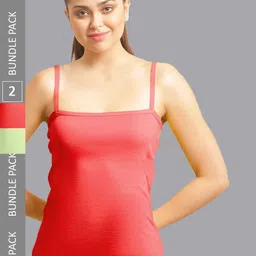FBAR Pack Of 2 Non-Padded Pure Cotton Camisoles-image-95