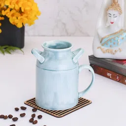 CLAY CRAFT Blue & White Printed Ceramic Mug-image-56