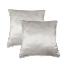 Lushomes White Set of 2 Square Cushion Covers-30