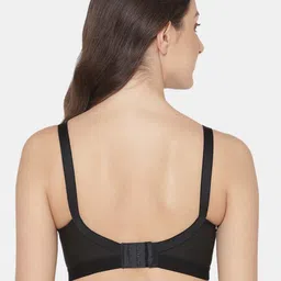 KOMLI Red & Black Set Of 2 Solid Cotton Full Coverage Minimiser Bra image 2