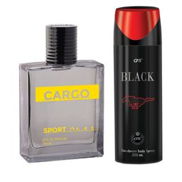 CFS Men Cargo Sports Eau De Parfum 100ml & Black Deodorant Body Spray 200ml-28