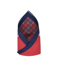 Van Heusen Men Navy Blue & Red Printed Pocket Square-14