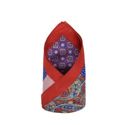 Van Heusen Men Blue & Red Printed Pocket Square-image-57