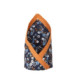 Allen Solly Men Navy Blue & Orange Printed Pocket Square-10