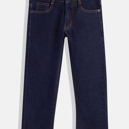 Urbano Juniors Boys Navy Blue Solid Slim Fit Stretchable Jeans-image-27