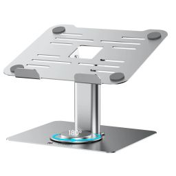 Portronics Twister Portable Laptop Stand – A foldable laptop stand with a 360° rotating base, adjustable height, and a ventilated design for better cooling and comfort. image 1