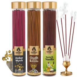 The Aroma Factory 3 Pieces Red & Brown Textured Incense Sticks-26