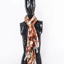 Jewelz Women Rust & Cream-Coloured Printed Stole-33