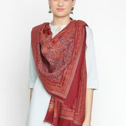 SHINGORA Ethnic Motifs Woven Design Woolen Shawl-picture-22