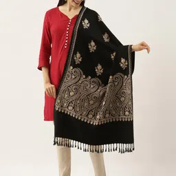 Pashmoda Ethnic Motifs Embroidered Shawl-image-53