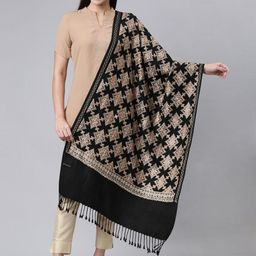 Pashmoda Ethnic Motifs Aari Embroidered Dupatta-picture-53