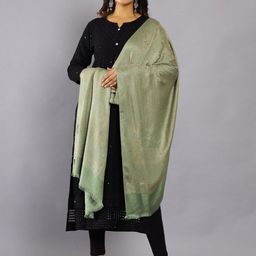 HANDICRAFT PALACE Ethnic Motifs Woven Design Woollen shawl-picture-39