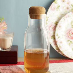 INCRIZMA Unisex Transparent Glass Bottle With Cork Stopper-image-7