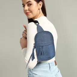 Sassora Women Graphic Embellished Backpack with Compression Straps-11