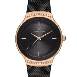 Daniel Klein Women Pink Embellished Dial & Black Bracelet Style Straps Analogue Watch DK.1.13093-5-picture-6
