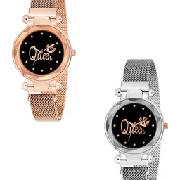 CERO Women Pack Of 2 Stainless Steel Analogue Watch C-Com-Queen-Gold-Silver-image-37