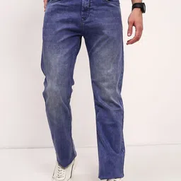 SHOWOFF Men Comfort Straight Fit Low-Rise Heavy Fade Acid Wash Stretchable Jeans-picture-1
