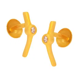 BHIMA 22K Hallmark 916 Purity Yellow Gold Single Stone Stud-picture-5