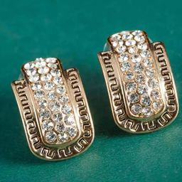 Shining Diva Fashion Gold-Plated Contemporary Studs Earrings-10