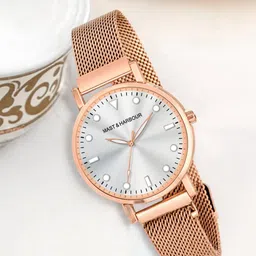 Mast & Harbour Women Embellished Dial Bracelet Style Straps Analogue Watch HOBMH-241L-RG-10