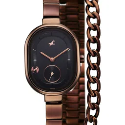 Fastrack Women Patterned Stainless Steel Bracelet Style Straps Analogue Watch 6297QM01-image-7