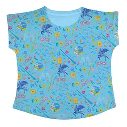 Harry Potter by Wear Your Mind Blue & Pink Harry Potter Print Top-image-34