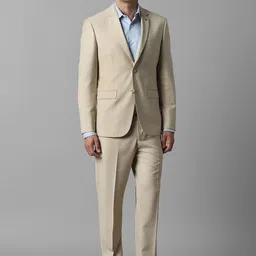 Louis Philippe Self Design Slim-Fit Single-Breasted Two-Piece Formal Suit-17