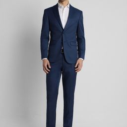 Peter England Elite Men Slim Fit Formal Two Piece Suit-image-9