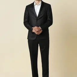 Allen Solly Self Design Slim-Fit Party Two Piece Suit-12
