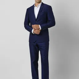 Van Heusen Men 2-Pc Self Design Notched Lapel Single Breasted Suit-image-46
