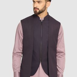 Blackberrys Slim Fit Longline Bandhgala Four Piece Party Suit-image-45